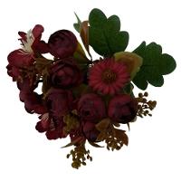 Flor Artificial Buquê Camélia E Margarida 30cm - 1