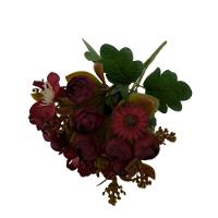 Flor Artificial Buquê Camélia E Margarida 30cm - 5