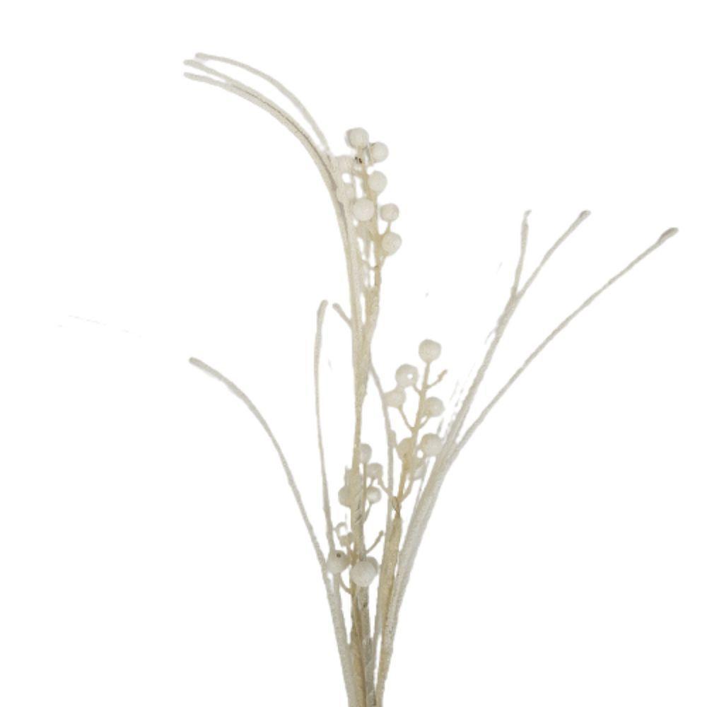 Galho Decorativo Natal Com 75cm Branco 75cm - 1