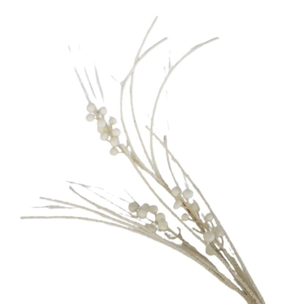 Galho Decorativo Natal Com 75cm Branco 75cm - 2