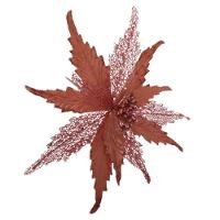 Flor Artificial Natal Poinsétia Rose Gold 50cm 50cm - 3