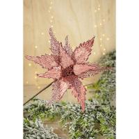Flor Artificial Natal Poinsétia Rose Gold 50cm 50cm - 4