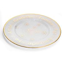 Kit 6 Sousplats De Plástico Desejos De Natal Transparente E Dourado Com Estrelas 33 Cm - D'rossi - 5