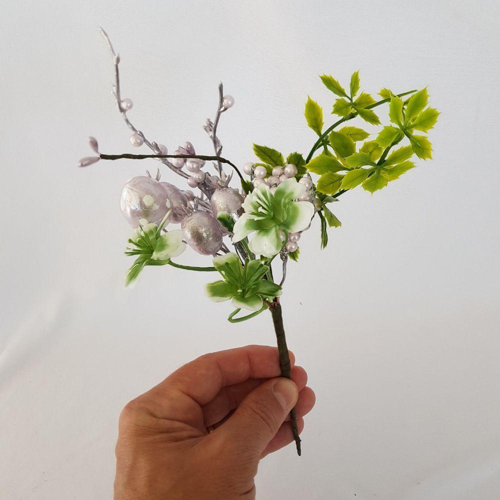 Mini Buquê De Flor Com Ovinho De Páscoa 25cm - 3