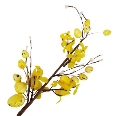 Mini Galho De Flor Com Ovinho De Páscoa 50cm
