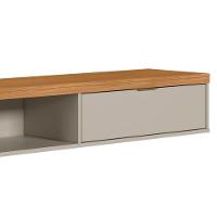 Nicho Suspenso Marisa Com Tampo Engrossado Nature E Off White 140x23 Cm - D'rossi - 3