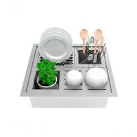 Canal úmido De Embutir Quadratino 450 Com Acessórios Aço Inox Escovado - Debacco - 3