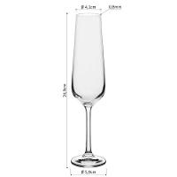 Bohemia Sandra Taça Champanhe 25X6X6Cm 200Ml Cristal Transp 6Pç - 4