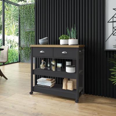 Carrinho Churrasco Ditália 2 Gavetas Ba-135 Cor:preto Preto