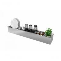 Canal úmido De Embutir Organizador 1050 Aço Inox Escovado - Debacco - 3