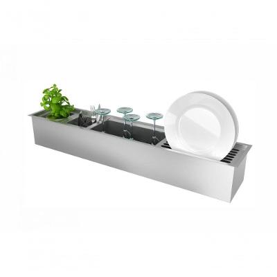 Canal úmido De Embutir Organizador 900 Aço Inox Escovado - Debacco