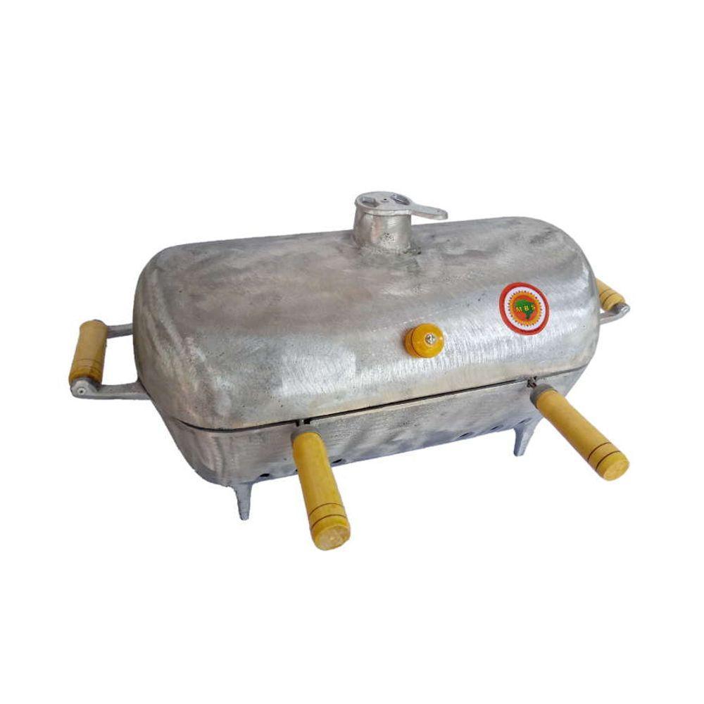 Churrasqueira Bafinho Alumínio Grande Redonda 50x27x27cm - 1