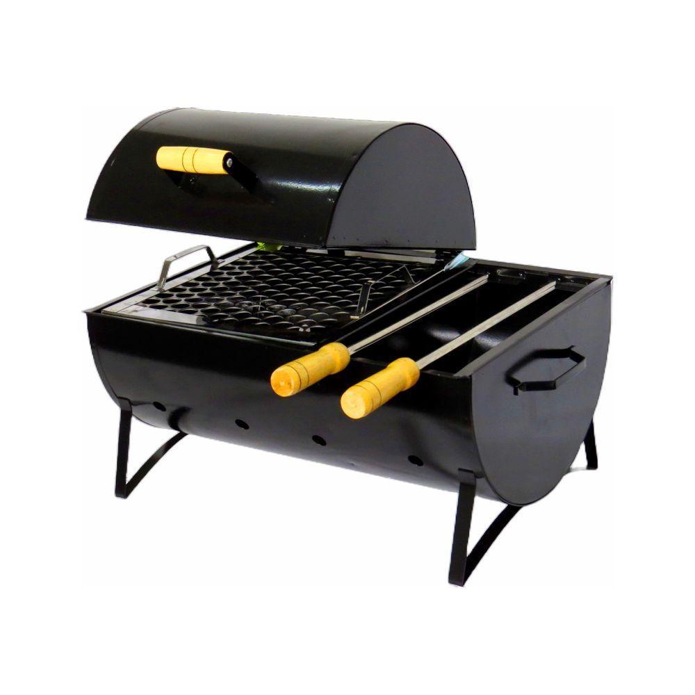 Churrasqueira Bafinho Mista Aço Grelha 2 Espetos 46x34x30cm. - 1