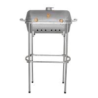 Churrasqueira Alumínio Fundido A Bafo Prata Pé E Suporte - 2