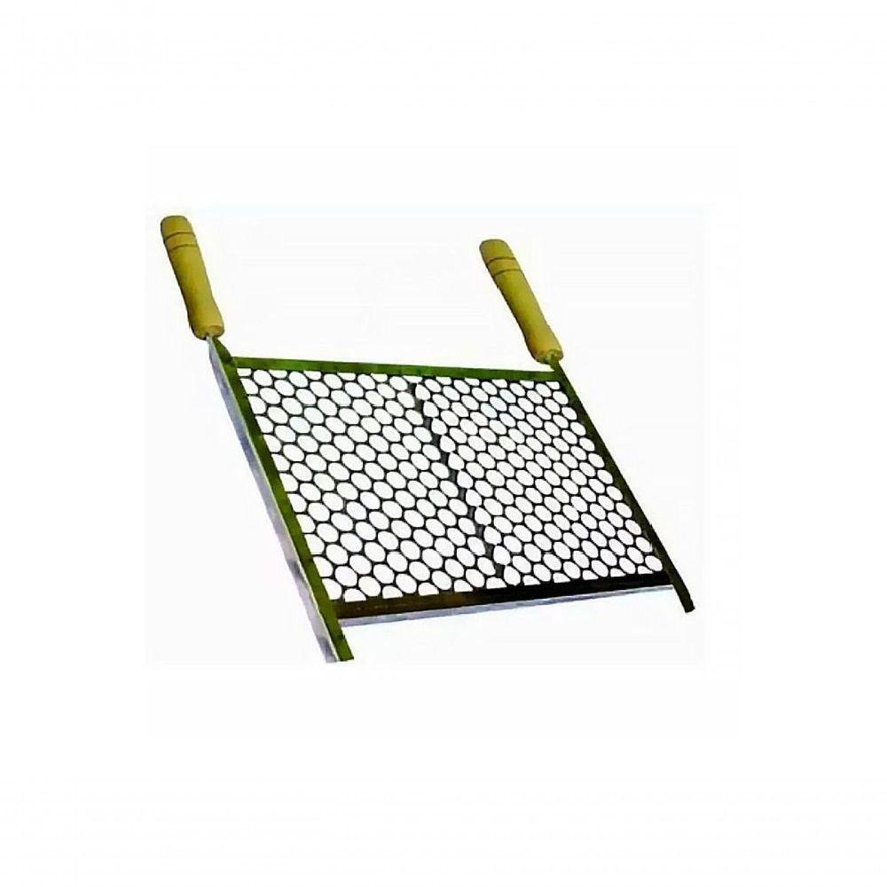 Grelha Retangular Para Churrasqueira Em Aço Inox 60X50Com - 2