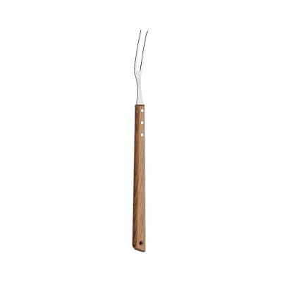 Garfo Trinchante para Churrasco 26443100 em Aço Inox e Cabo de Madeira Marrom Tramontina