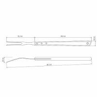 Garfo Trinchante Churrasco Com Lâmina Em Aço Inox E Cabo De Madeira 46 Cm - Tramontina - 6