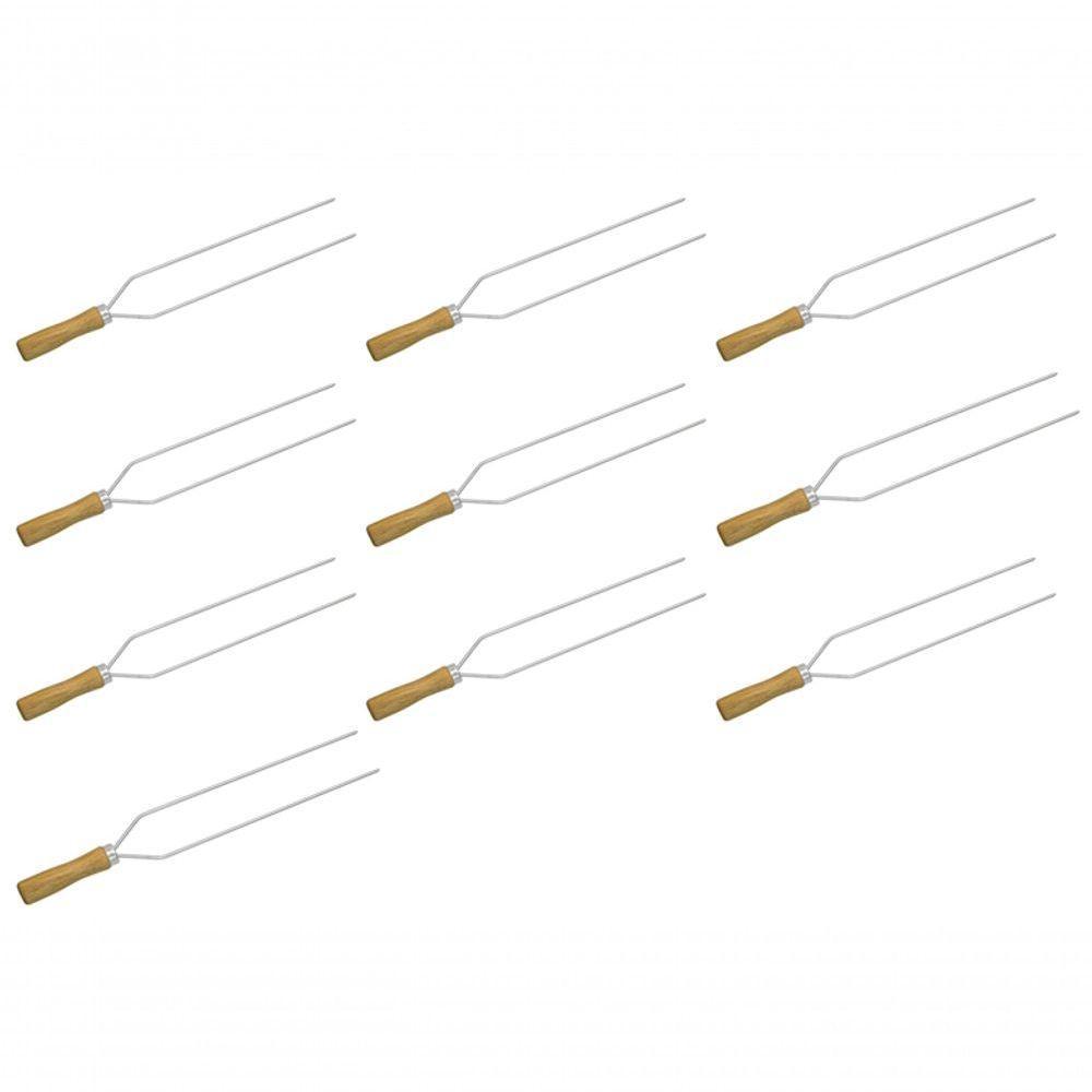 Kit 10 Mini Espeto Duplo Churrasco 39 Cm Espetinho Matrinox - 1