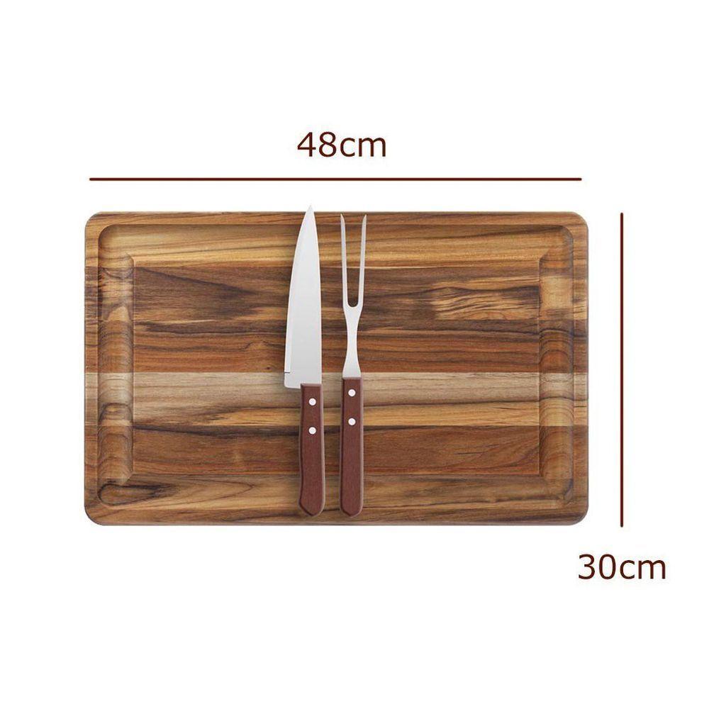 Kit Churrasco Tábua De Carne Com Garfo E Faca - Stolf - 2