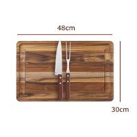 Kit Churrasco Tábua De Carne Com Garfo E Faca - Stolf - 2