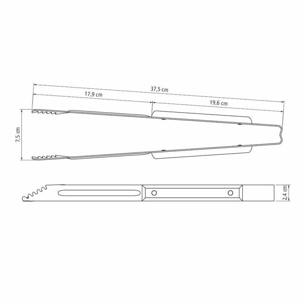Pegador Manuseador Carne Churrasco Com Lâmina Em Inox E Cabo De Madeira 37 Cm Pmc4 - Tramontina - 4