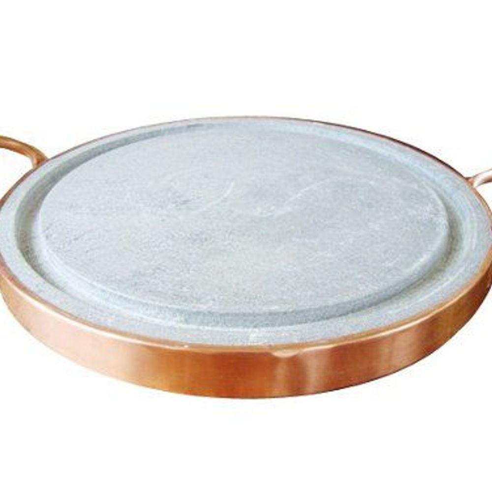 Pedra para Carnes Pedra Sabão com Alça de Cobre 25 Cm - 3
