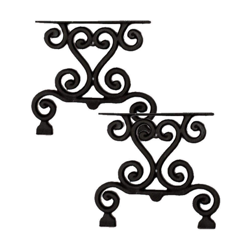 Par Pé de Banco Churrasqueira em Ferro Fundido 37x38cm. - 1