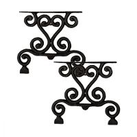 Par Pé de Banco Churrasqueira em Ferro Fundido 37x38cm. - 2