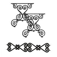 Kit Par Pé De Mesa E Trava Churrasqueira Ferro Fundido N01. - 1