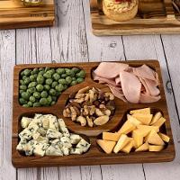 Petisqueira De Madeira Retangular Com 5 Divisões - Stolf - 2