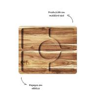 Petisqueira De Madeira Retangular Com 5 Divisões - Stolf - 3