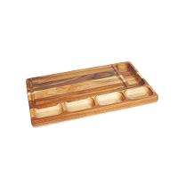 Petisqueira De Madeira E Tábua Retangular Com 6 Divisões - Stolf - 1