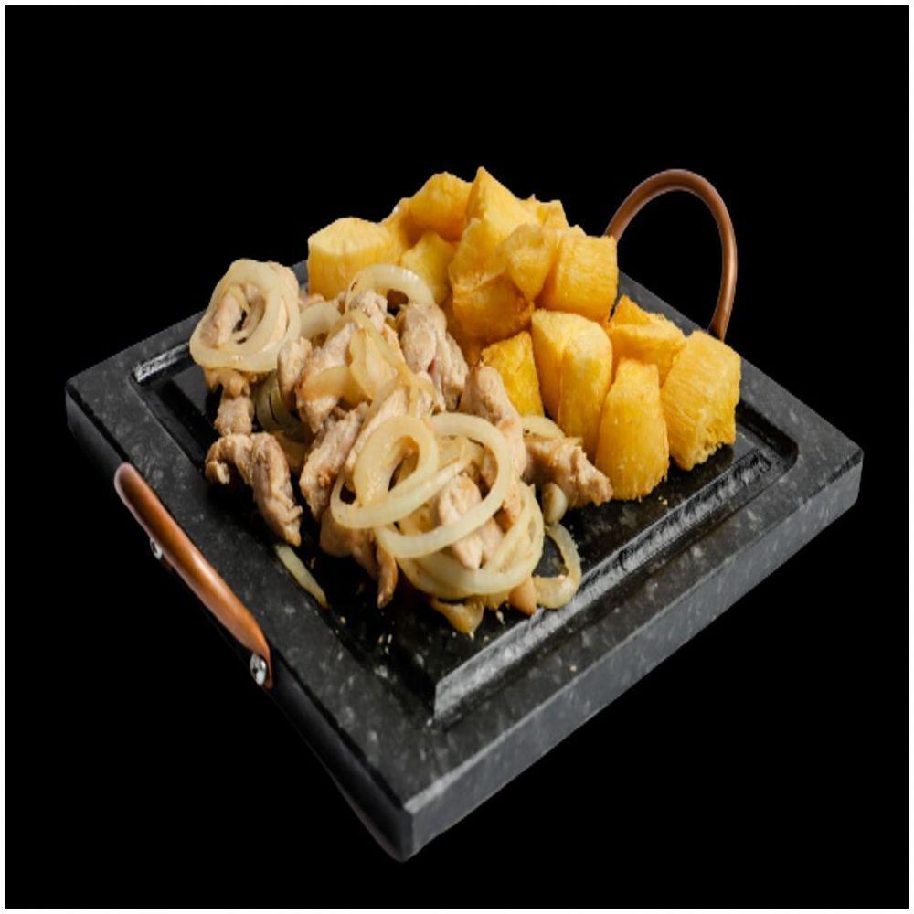 Kit 3 Grelha Para Carnes Servir Porção Pedra Sabão G 25X25Cm - 2