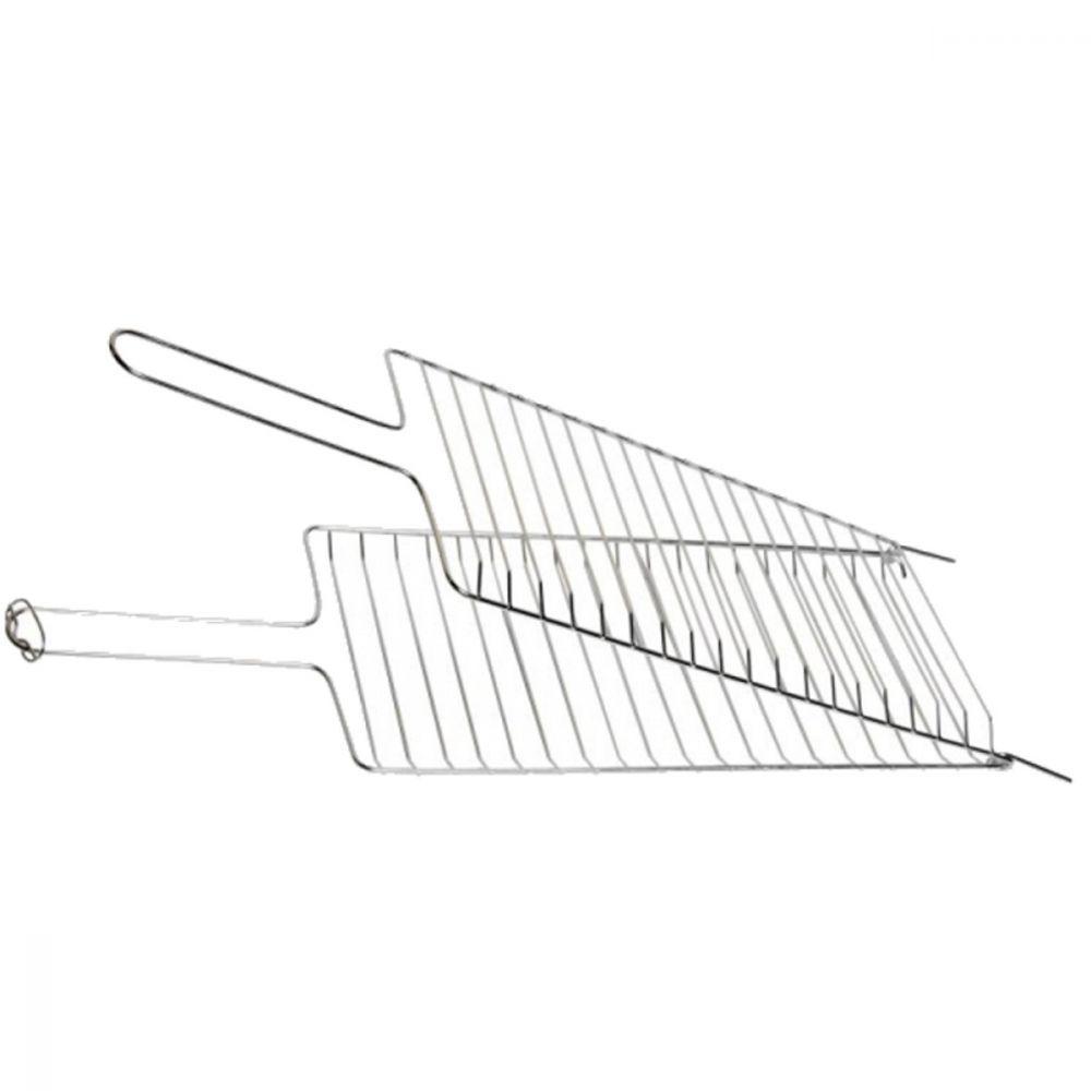 Grelha Dobrável Abaulada para Churrasqueira 28x80cm - 1