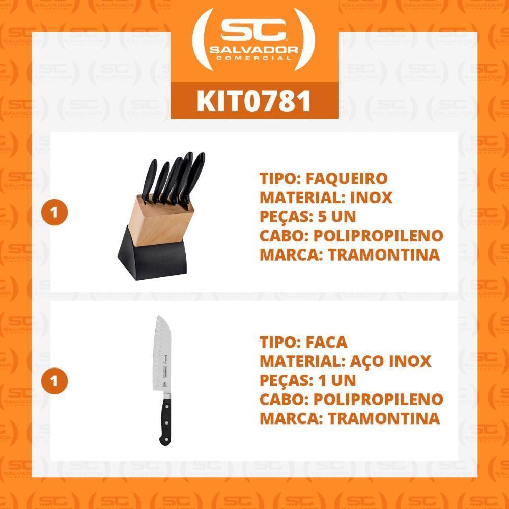 Kit - Faqueiro Plenus 6 Peças + 1 Faca Profissional Century Santoku 7 Pol - Tramontina - 3