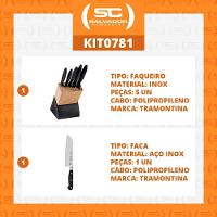 Kit - Faqueiro Plenus 6 Peças + 1 Faca Profissional Century Santoku 7 Pol - Tramontina - 3
