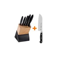 Kit - Faqueiro Plenus 6 Peças + 1 Faca Profissional Century Santoku 7 Pol - Tramontina - 9