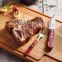 Jogo De Talheres Para Churrasco Jumbo Em Aço Inox Com Cabo Vermelho Polywood 12 Peças - Tramontina - 3