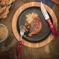 Jogo De Talheres Para Churrasco Jumbo Em Aço Inox Com Cabo Vermelho Polywood 12 Peças - Tramontina - 5