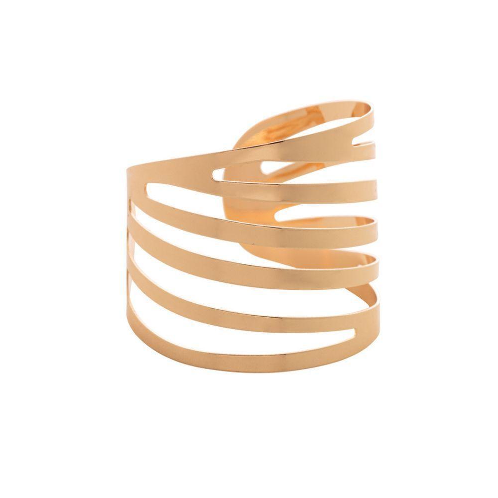 Jogo De Porta Guardanapos Em Aço Curves Dourado Com 4 Peças - 5