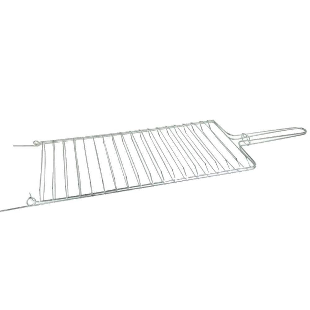 Grelha Dobrável Abaulada Para Churrasqueira 18X60 Cm - 1