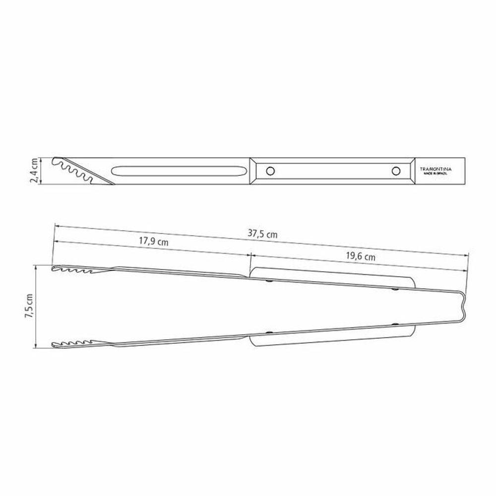 Pegador Manuseador De Carne Polywood Em Cabo De Madeira Linha Churrasco Pmc1 - Tramontina - 5