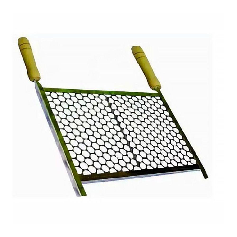 Grelha Retangular para Churrasqueira em Aço Inox 40x50cm - 1