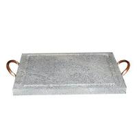 Grelha Retangular Pedra Sabão com Alça de Cobre 20x30 Cm - 1