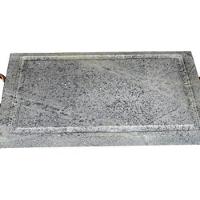 Grelha Retangular Pedra Sabão com Alça de Cobre 20x30 Cm - 2