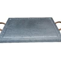 Grelha Retangular Pedra Sabão com Alça de Cobre 20x30 Cm - 4