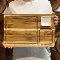 Petisqueira Em Madeira Teca Com 1 Pote - Stolf único - 3