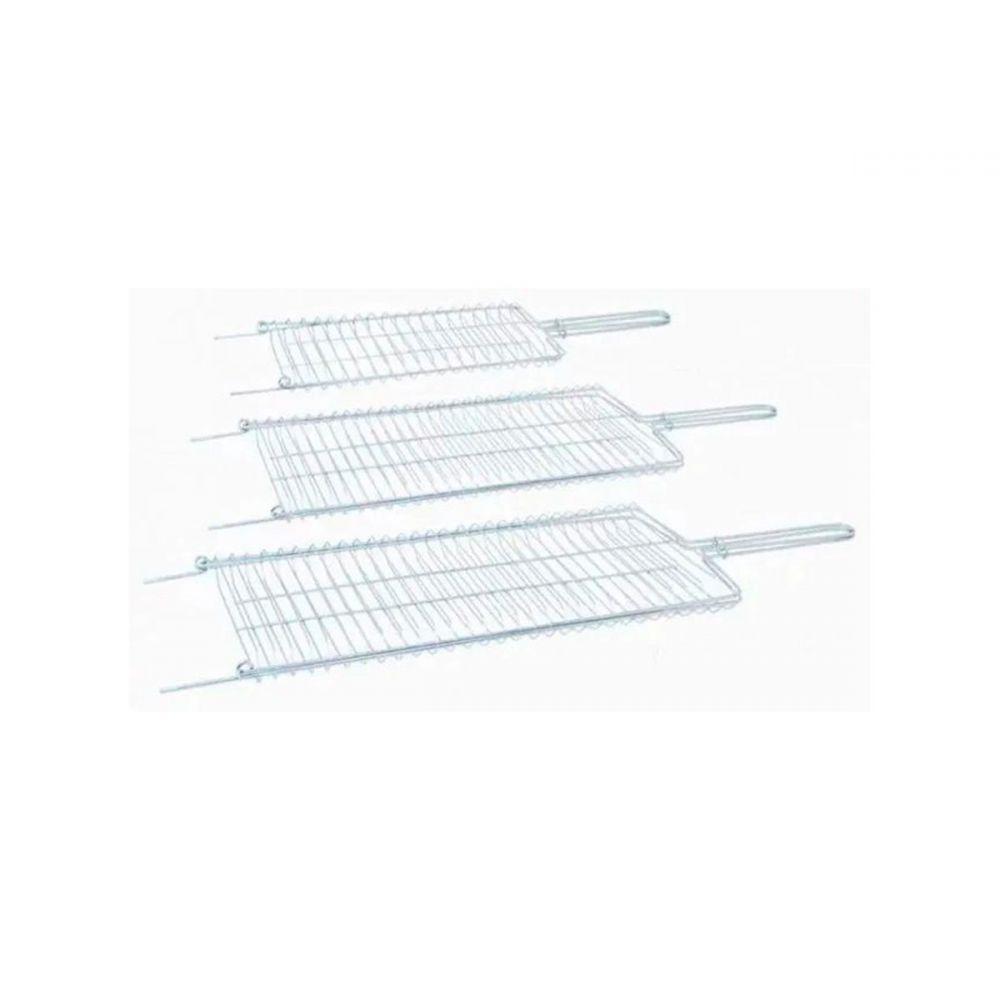 Grelha Dobrável Reta Para Churrasqueira 27x84 Cm - 2