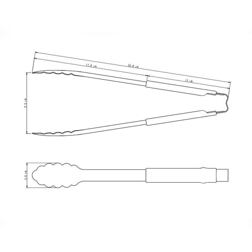 Pegador Manuseador De Carne Utilitá Em Aço Inox E Cabo Emborrachado 30 Cm Pmc2 - Tramontina 25057160 - 3