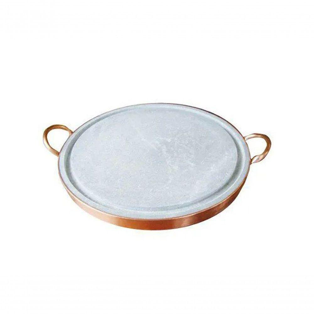 Pedra para Carnes Pedra Sabão com Alça de Cobre 21 Cm - 1